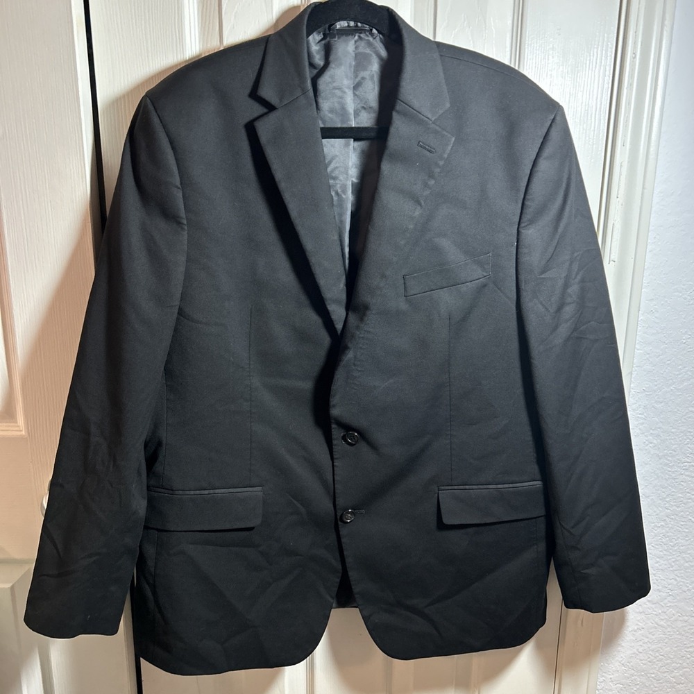 Lauren Ralph Lauren Men's Suit Jacket Coat Black Solid Size 44 R